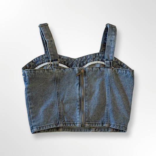 CINCO J’S DECOR DENIM TOP