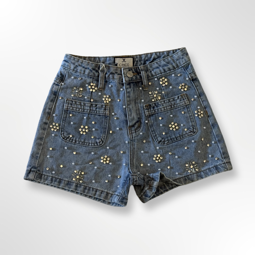 CINCO J’S DECOR DENIM SHORT