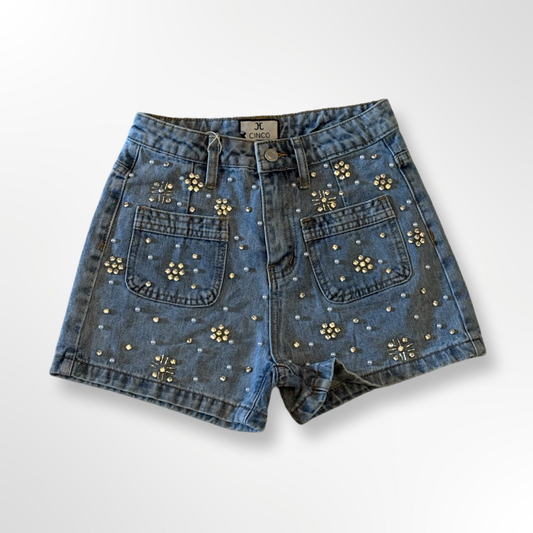 CINCO J’S DECOR DENIM SHORT